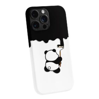Black & White Panda Drip Phone Case